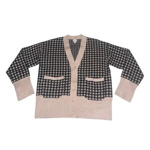 Houndstooth Cardigan Sweater